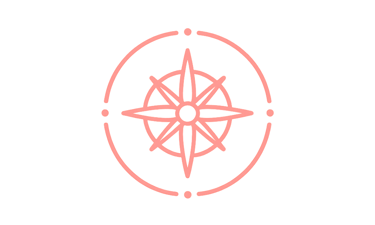 Icon of a compass to represent clarity & planning