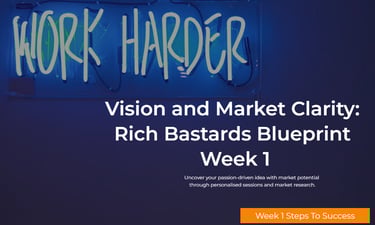 a blue sign that says vision and vision and vision is the key to success