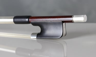 New silver, leather and rehairing for violin bow