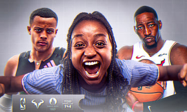 Visuels sportif de joueurs regardant l'objectif