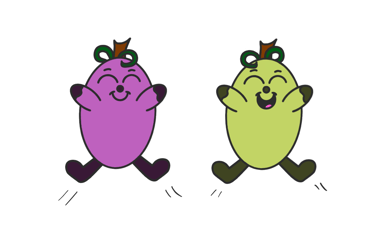 Dessin original de grains de raisins provenant de l'univers de Calnima autrice française indépendant