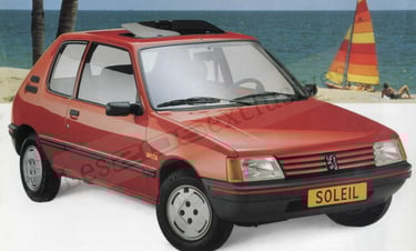 Brochure Peugeot 205 Soleil Folder
