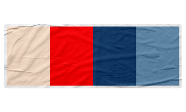 a sticker with the color palette used in the design