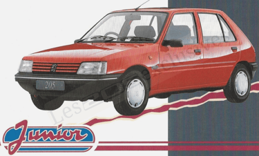 Brochure Peugeot 205 Junior