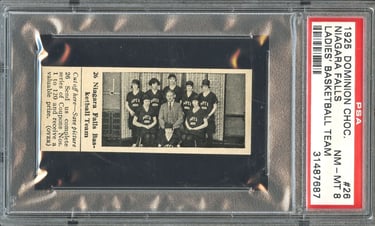 1925 Dominion Chocolates Athletic Stars #26 Niagra Falls Ladies Basketball Team Card