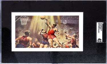 1945 Hank Luisetti Rookie Card Esky Basketball Sports Postcard #2