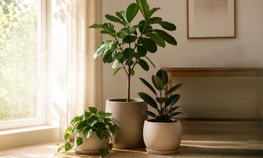 plants for home decor styled intentionally in a cozy living room.