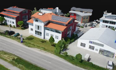 3D reconstruction of a group of houses