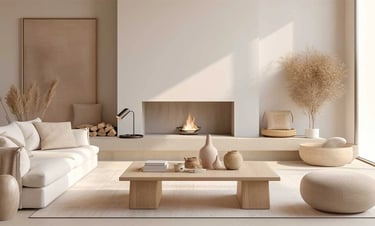 Salón de estilo minimalista