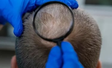 a man with a magnifying magnifying a magnifying magni