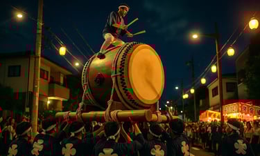 金岡盆踊り大太鼓の宮入りのイメージ画像|堺市のニュースならサカイタイムズ