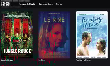 a bunch of quality movies on the screen of a movie