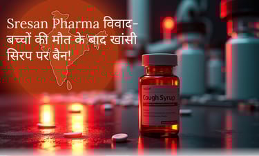 YouTube Thumbnail - Kaysons Pharma विवाद- बच्चों की मौत के बाद खांसी सिरप पर बैन!