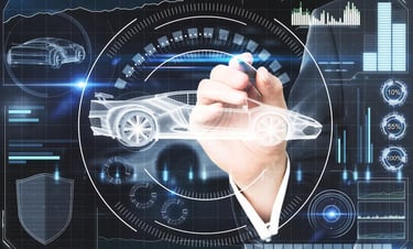 a person holding a pen and touching a car Security