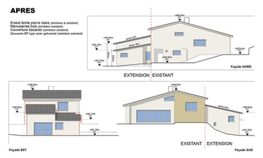 Façades extension maison