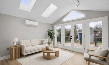 Northern Virginia home addition with expanded living space, upgraded exterior structure, and seamles