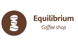 Equilibrium Coffee Shop logotype bannière
