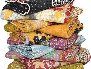 Wholesale lot of sari kantha quilts