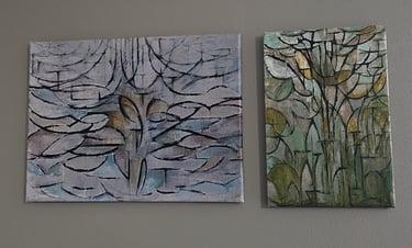 Piet Mondrian tree canvas prints