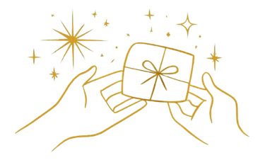 Deux mains qui offrent un cadeau - rejoins l'aventure en t'abonnant à m newsletter !