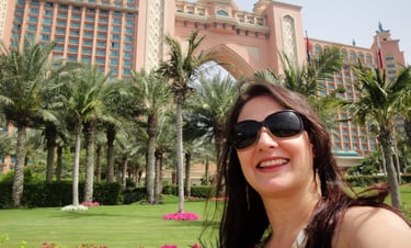 foto da autora no atlantis palm dubai