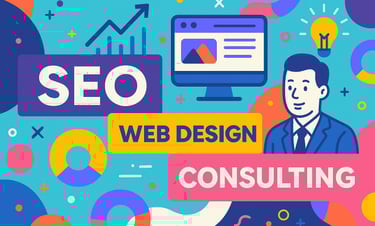 seo services web design content creator cover page