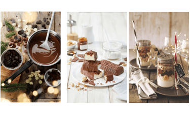 photo de casserole avec du chocolat fondu, de barre chocolaté et de mug 