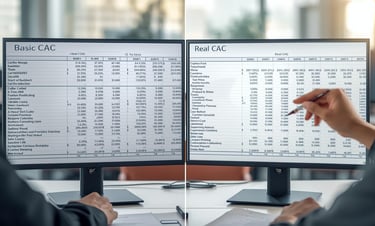 Basic CAC versus real CAC comparison