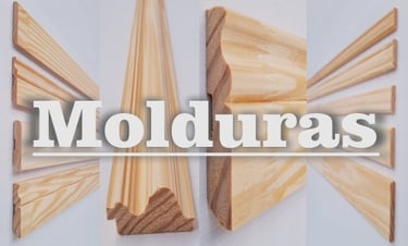 Listones de madera para terminaciones, molduras