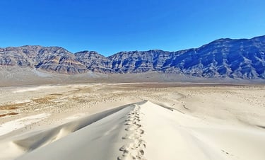 Looking at the Last Chance Mountains from the Eureka Dunes, Death Valley National Park, California