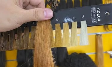 Level 8 blonde hair result from 10 volume developer test