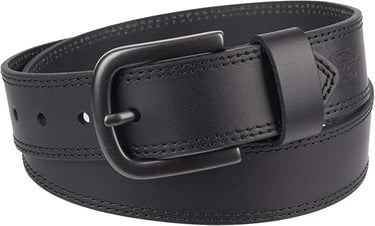 black and brown Dickies Casual Leather Belt