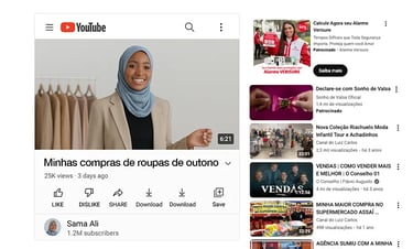 Link Patrocinado no YouTube