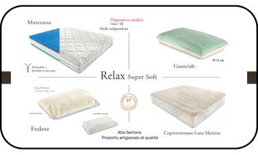 Pacchetto letto: materasso, coprimaterasso, guanciale e federe.