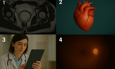 Radiologist using Microsoft InnerEye to analyze MRI scans for prostate cancer