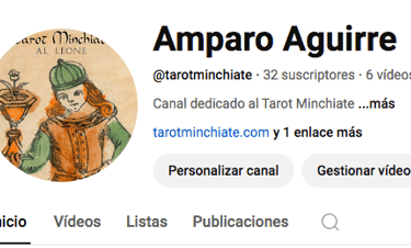 Canal Youtube @tarotminchiate de Amparo Aguirre
