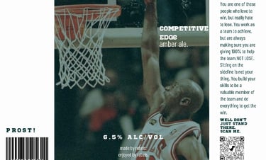 Beer Can Label: Competitive Edge Amber Ale