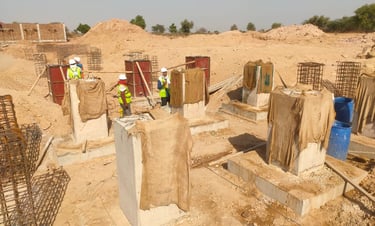 Switchyard construction at solar plant by Bradson Infra.