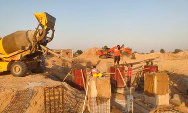 50 MW solar site with civil and switchyard works.