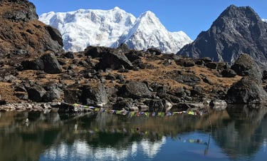 Jugal Himal Nepal prayer flags