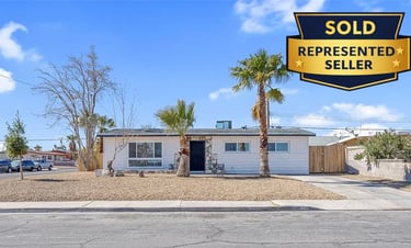 a sold sign for a sold house in the desert