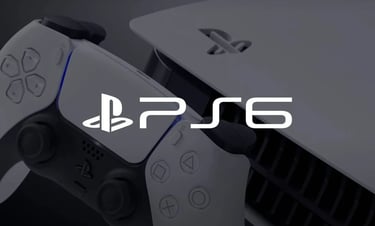 Logotipo de PS6 junto a mando DualSense de nueva generación analizado en el blog técnico de MBTECNIC.