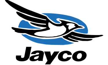 A blue abstract graphic logo depicting a leaping cougar or panther on a solid black background.