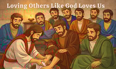 Jesus teaches loving others Bible lesson for kids in a Sunday School activity.