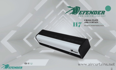 Cross flow air curtains