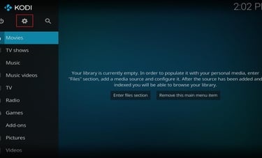 kodi pvr client menu