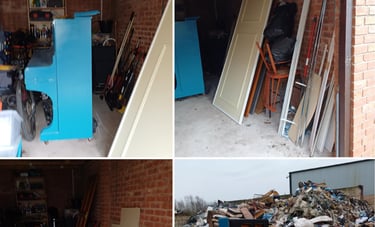 builders waste being removed by hiltons rubbish removals