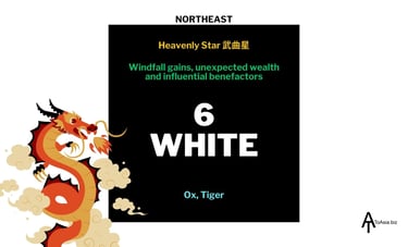 2024 - Northeast White Windfall Star - Flying Star Chart