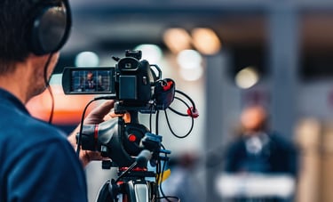 A professional videographer