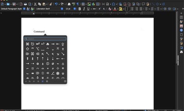 image of symbols on macOS